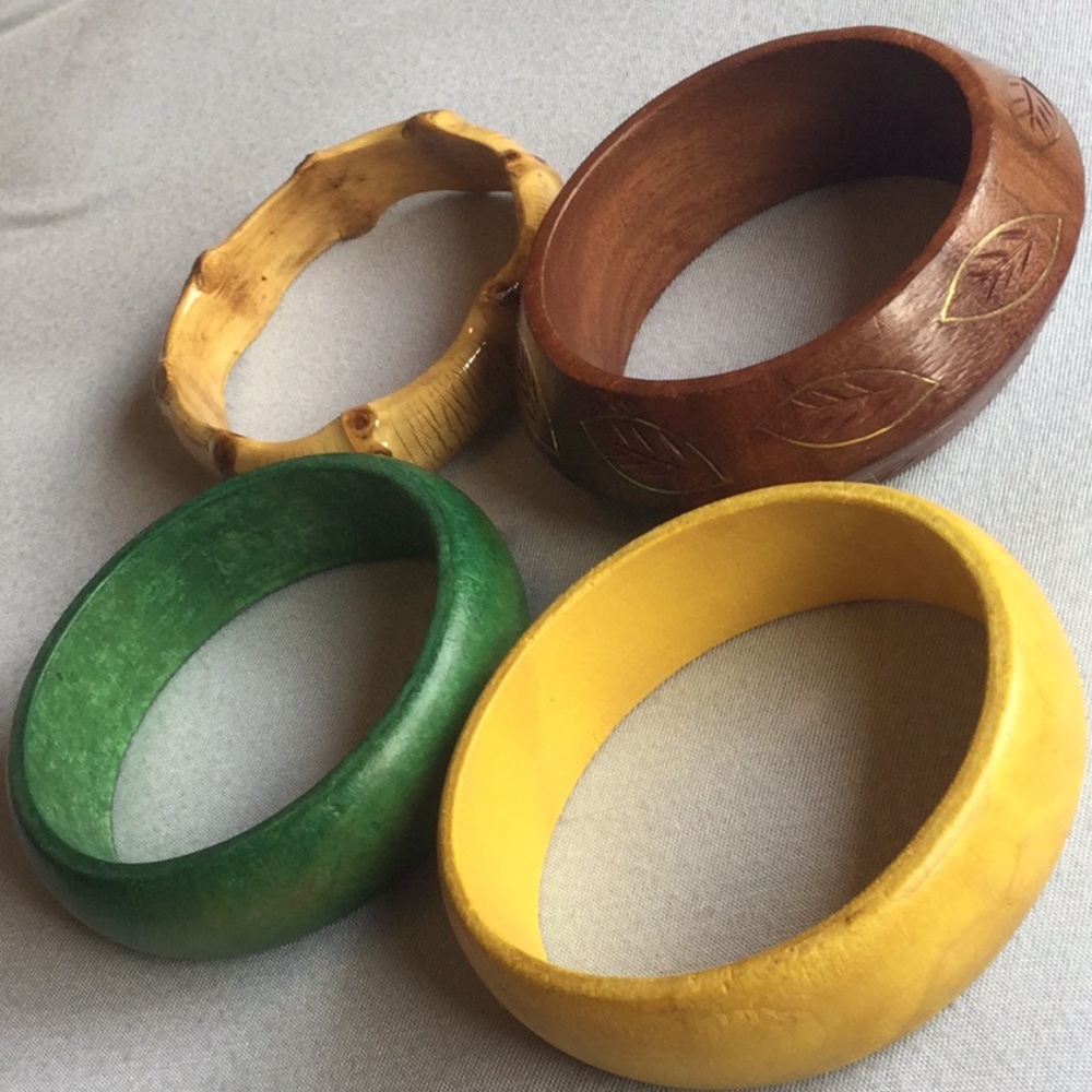 Retro Wood Bracelet Stack